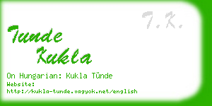 tunde kukla business card